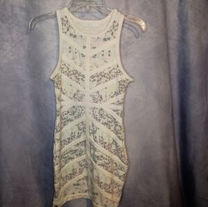 Talulah White Bodycon Bandage Floral Dress